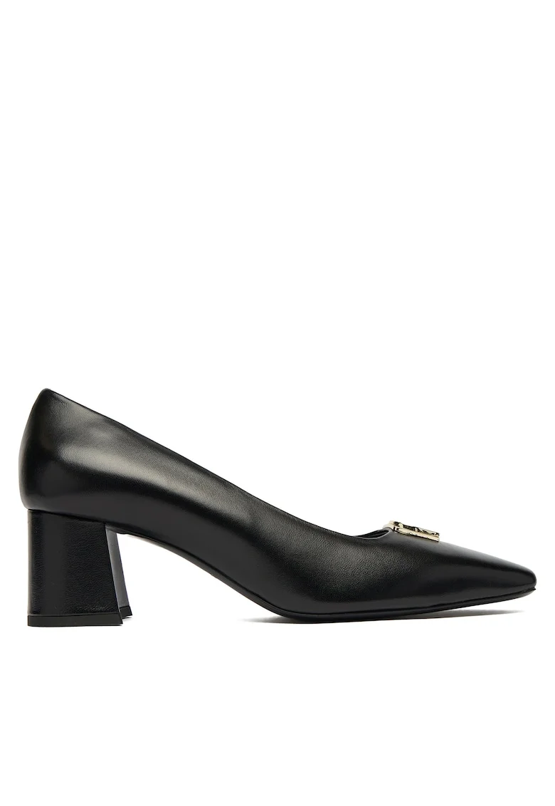 Pantofi dama,  toc, piele naturala, negru