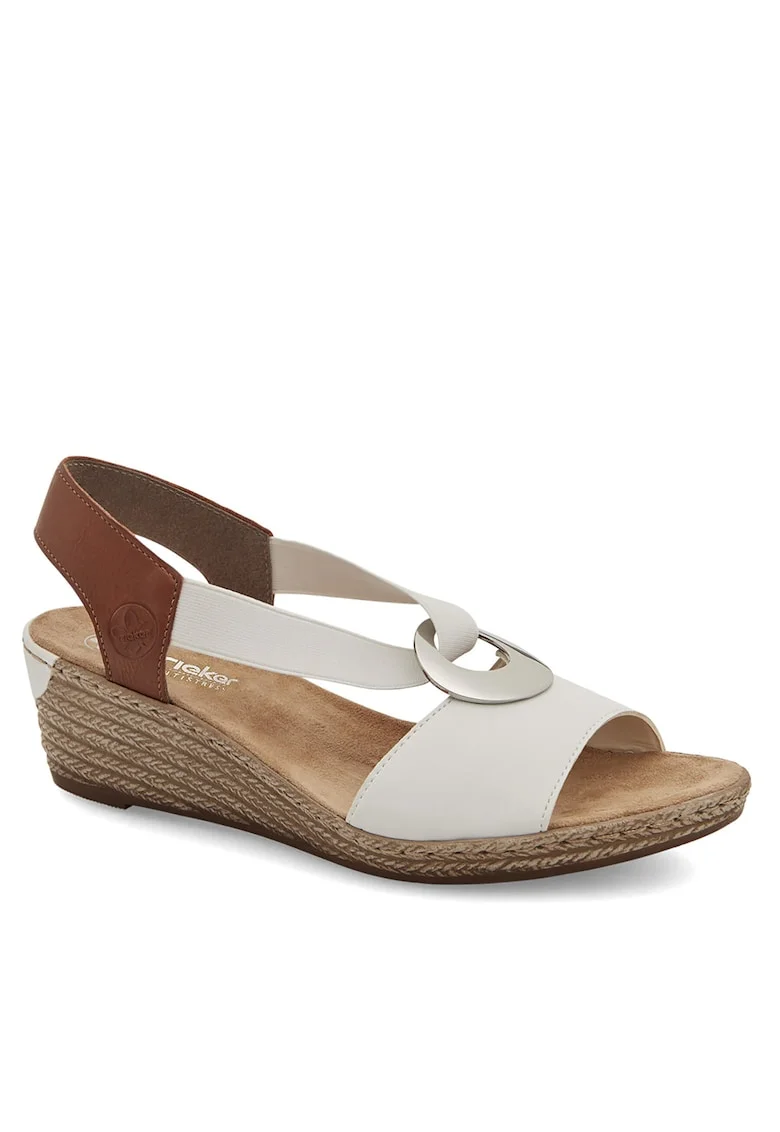 Sandale dama,  alb, sintetic,