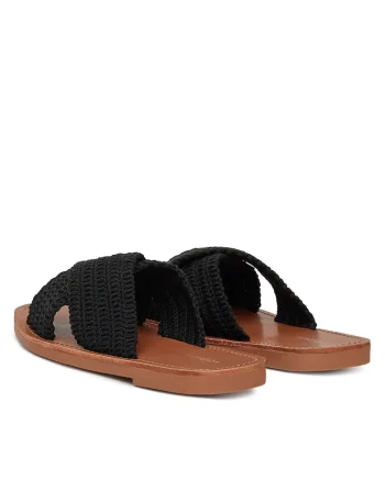 Papuci dama,  negru, E4736-1