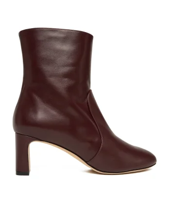 Botine dama,  Boysenberry PY0, piele naturala, maro,