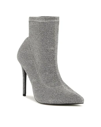 Botine dama,  KL-HT6933-1, gri, material sintetic