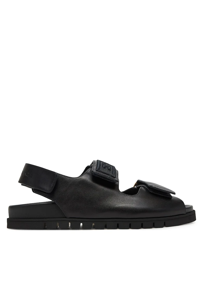 Sandale dama,  Nero, piele naturala, Negru