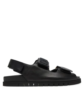 Sandale dama,  Nero, piele naturala, Negru