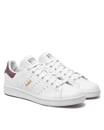Tenisi dama Stan Smith,  piele naturala, alb/mov,