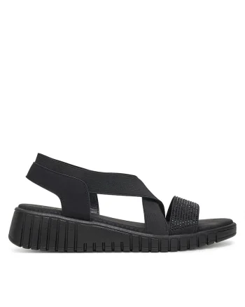 Sandale dama,  R24AW02800, negru, tesatura