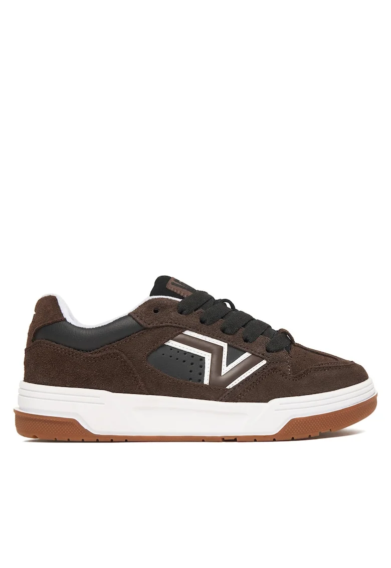 Tenisi unisex  Upland VN000D6FY491, piele naturala, maro/negru
