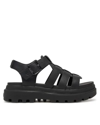 Sandale dama,  Pallacruise Fisherma, piele naturala, negru,