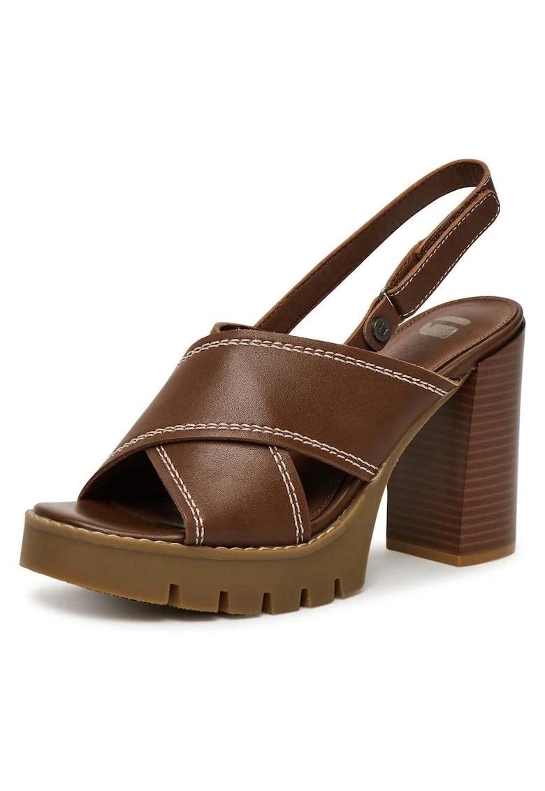 Sandale dama,  piele naturala, maro