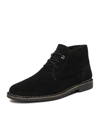 Ghete barbati,  piele naturala, negru, CEO-HARLMEN-02 MI34