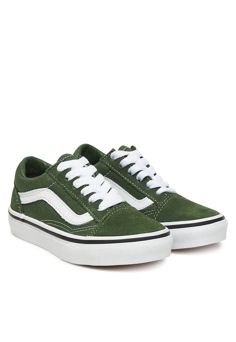 Tenisi copii,  baieti, culoare verde, piele naturala