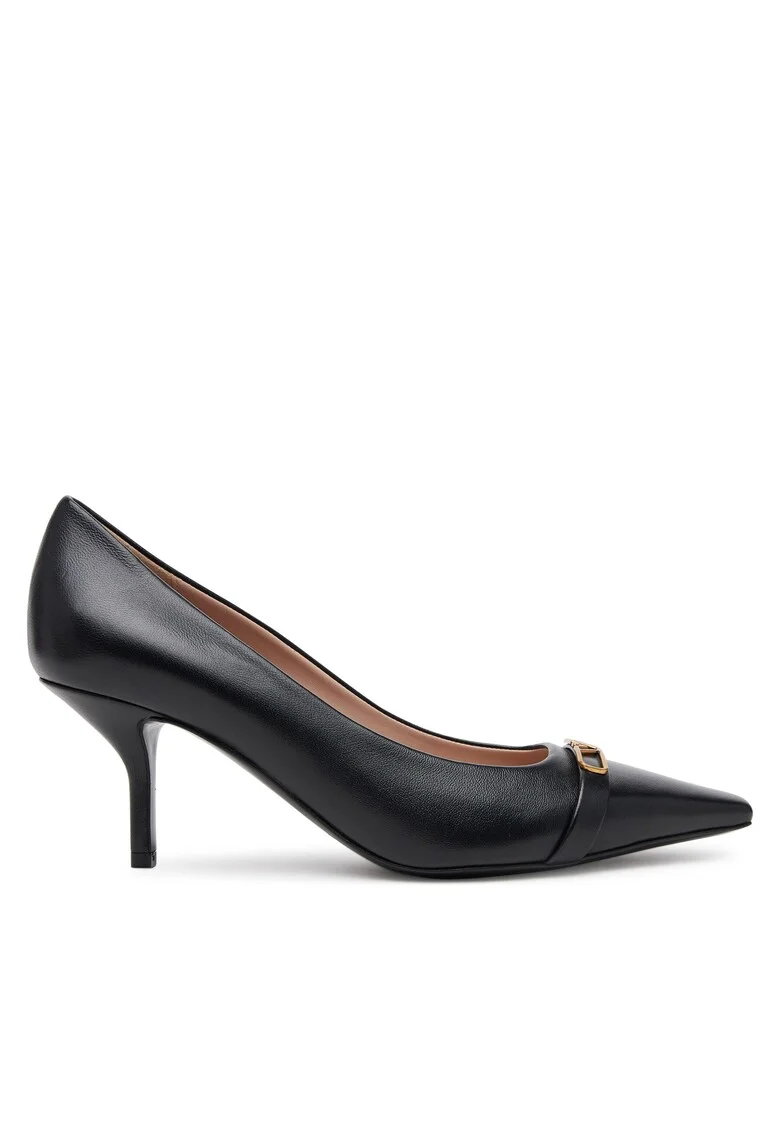 Pantofi dama,  cu toc, piele naturala, negru