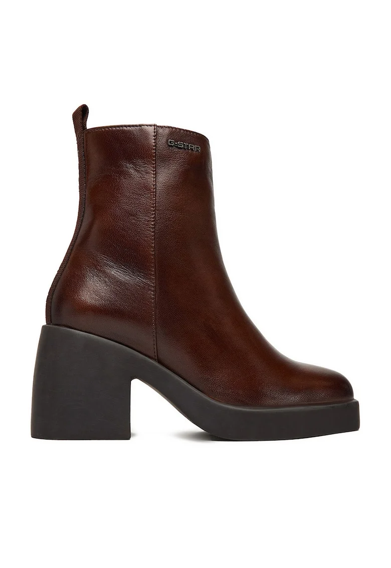 Botine dama  piele naturala, maro, CEO-WI34-GAGA-01