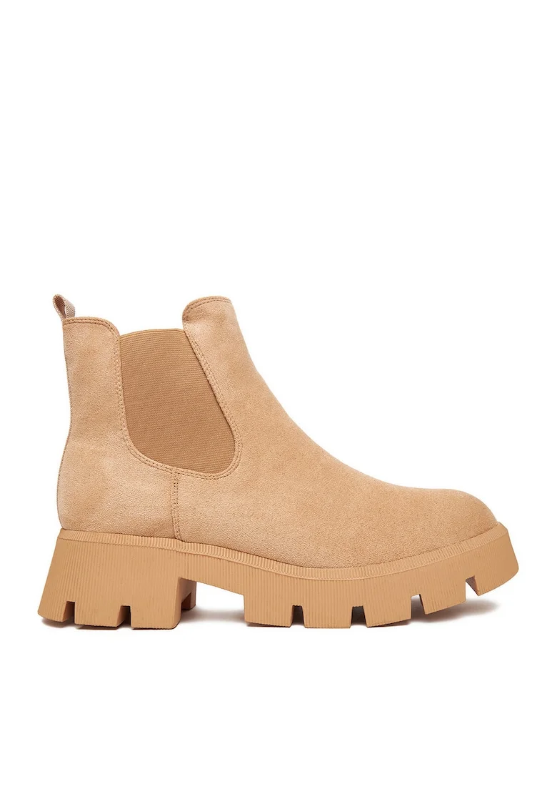 Botine dama Y8141-3,  Textil, Bej