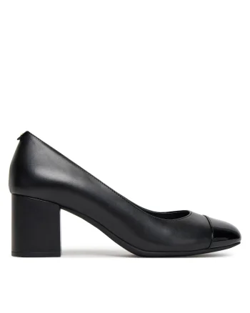 Pantofi dama,  toc, piele naturala, negru