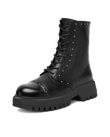 Botine dama CEO-HY59067-7,  Textil, Negru,