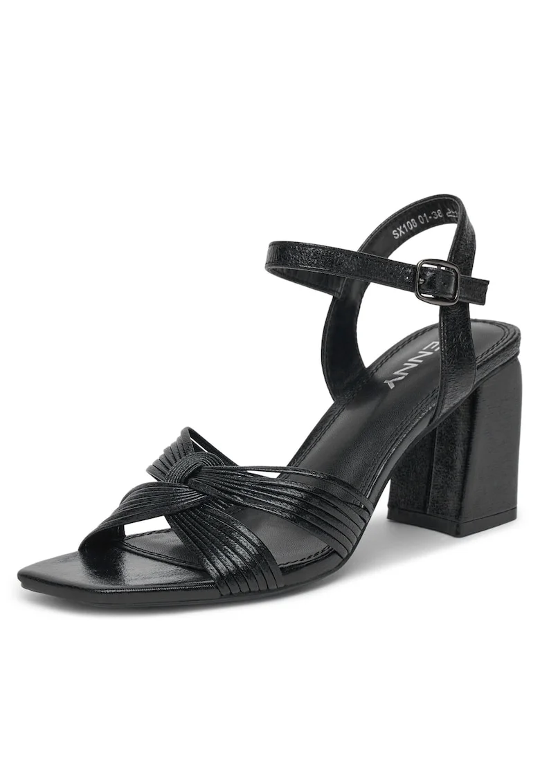 Sandale dama  piele ecologica, Negru