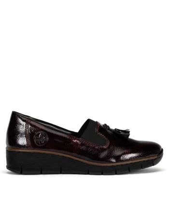 Pantofi dama  bordo, piele ecologica,