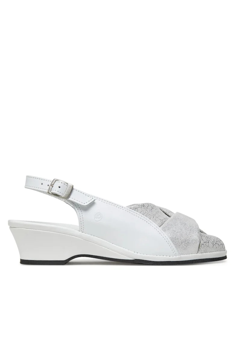 Sandale dama,  model Weiss, piele naturala, alb