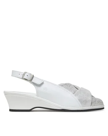 Sandale dama,  model Weiss, piele naturala, alb