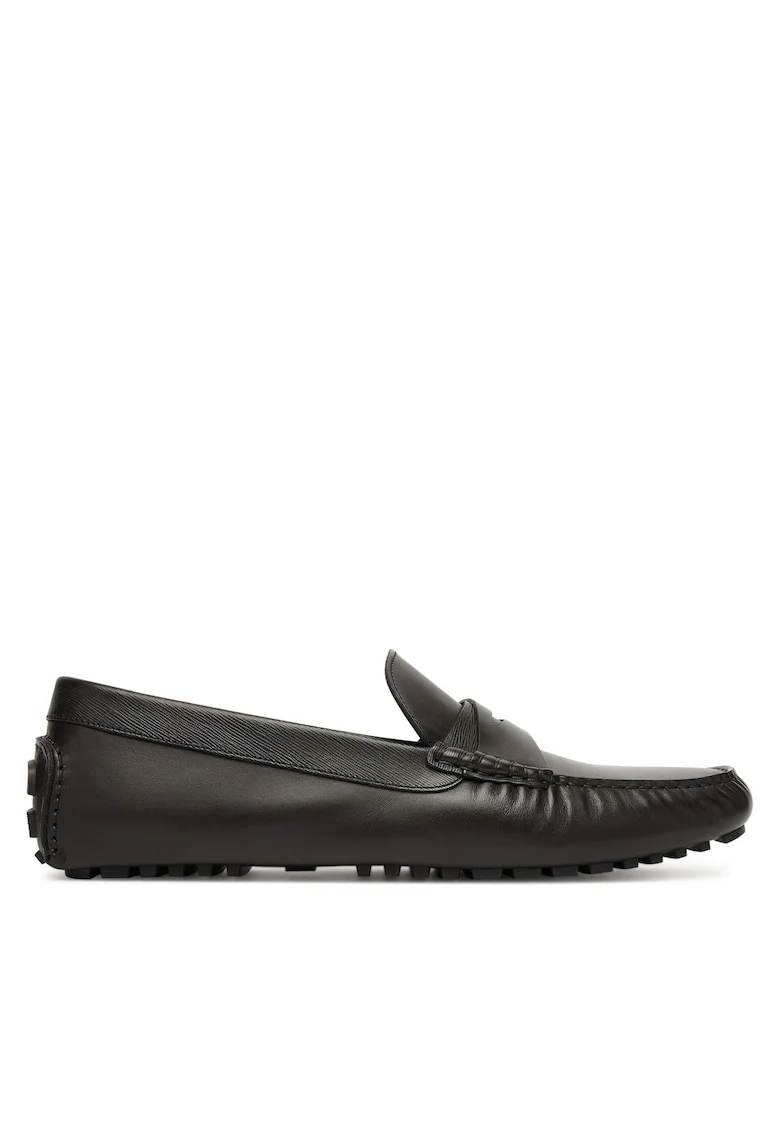 Mocasini barbati Driver,  piele naturala, maro inchis
