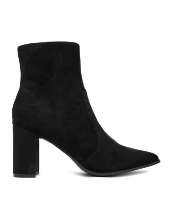 Botine dama,  negru, sintetic, CEO-R25AW2401