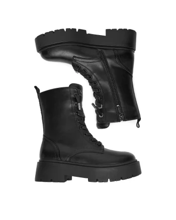 Botine dama CEO-RAIDA-01,  Negru, Textil