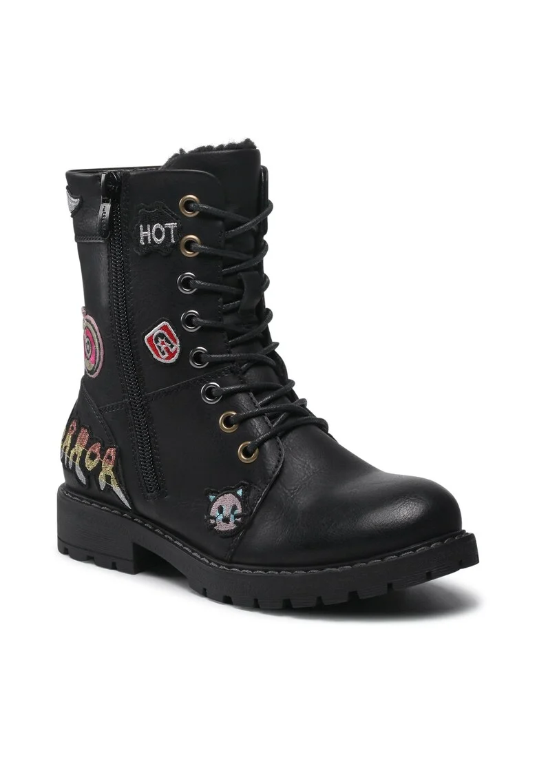 Ghete fete,  piele ecologica, negru,