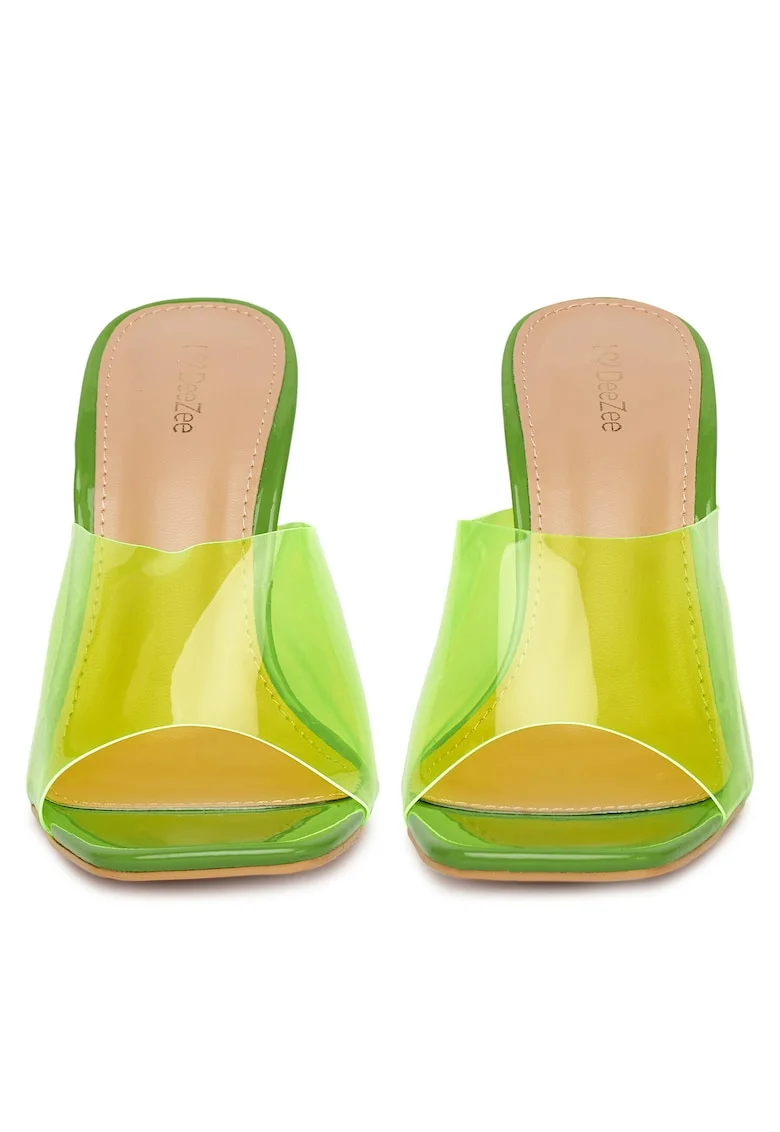 Slapi dama cu toc,  ZALHT-01, verde