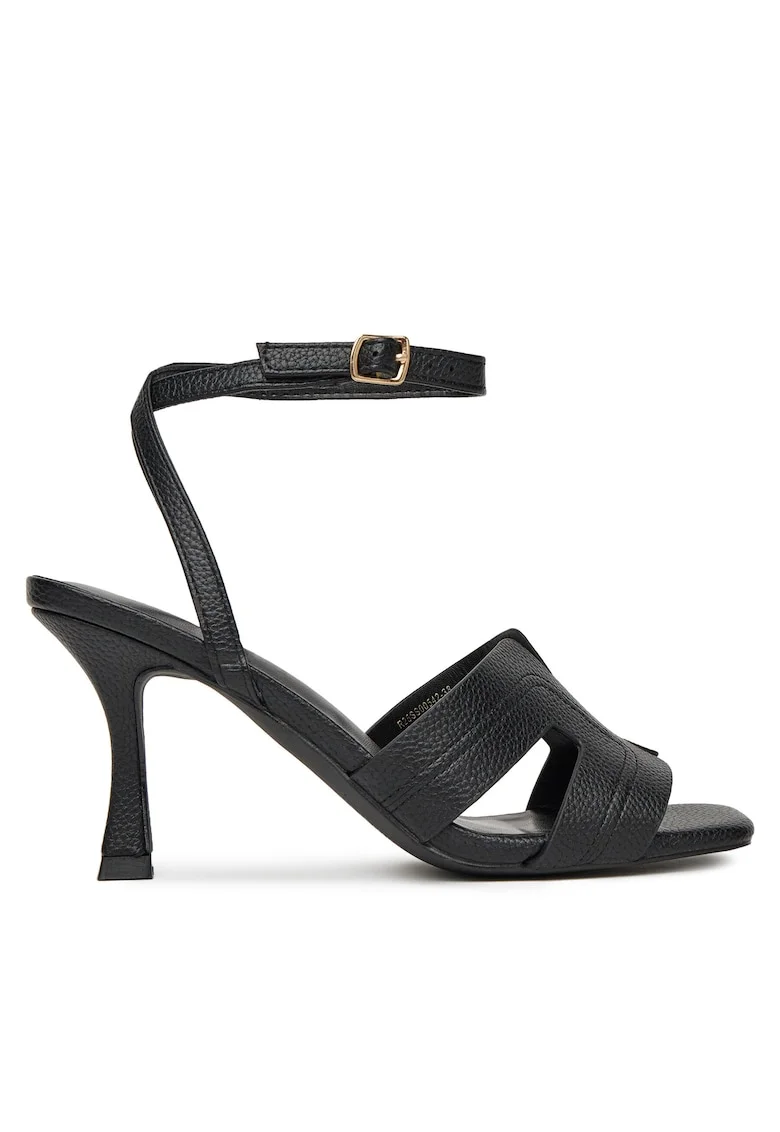 Sandale dama,  R25SS00542, piele ecologica, negru