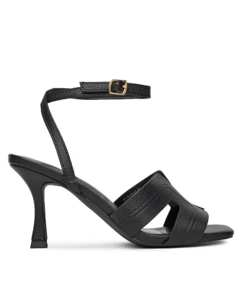Sandale dama,  R25SS00542, piele ecologica, negru