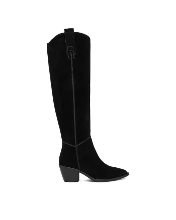 Cizme dama  C-ANIYA-DX01381, piele naturala, negru