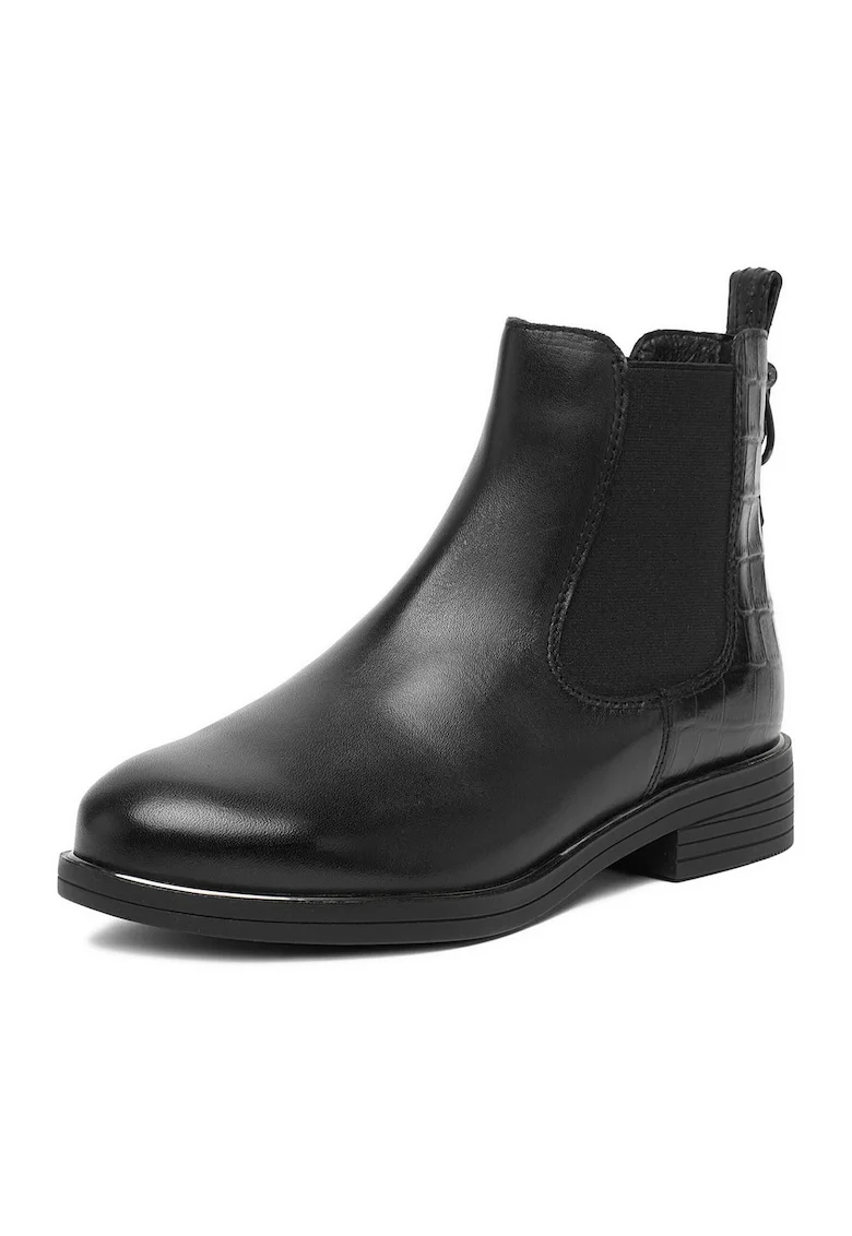 Botine dama,  piele naturala, negru CEO-RST-56006-01, Negru