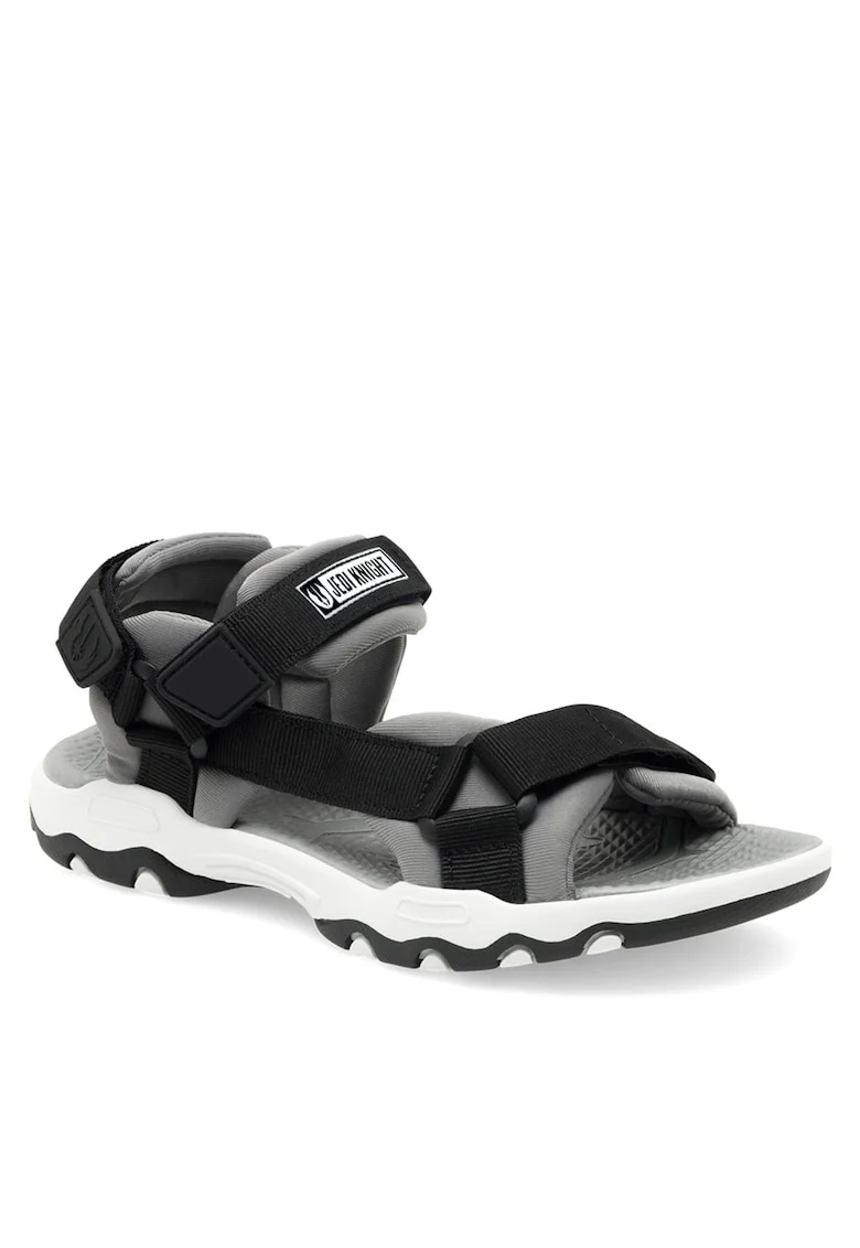 Sandale copii  CP76-SS24-142SW, gri/negru, textil