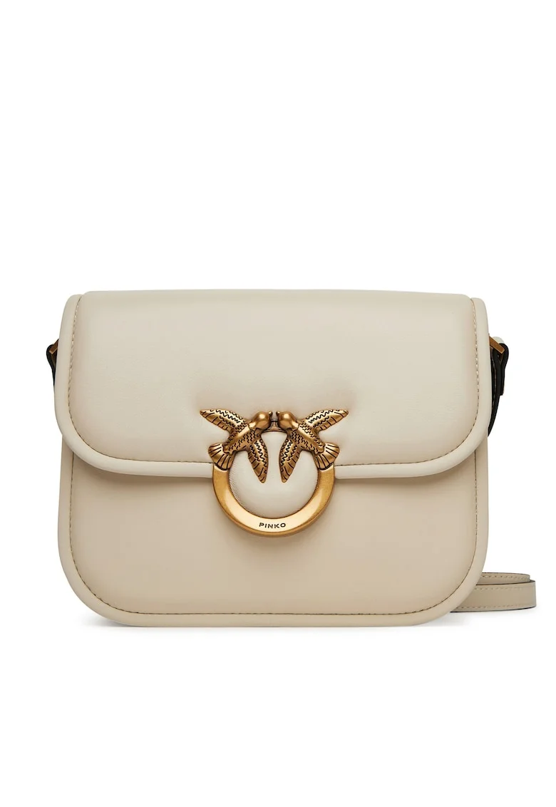 Geanta dama  Love Box Bag Fl Mini, piele naturala, alba