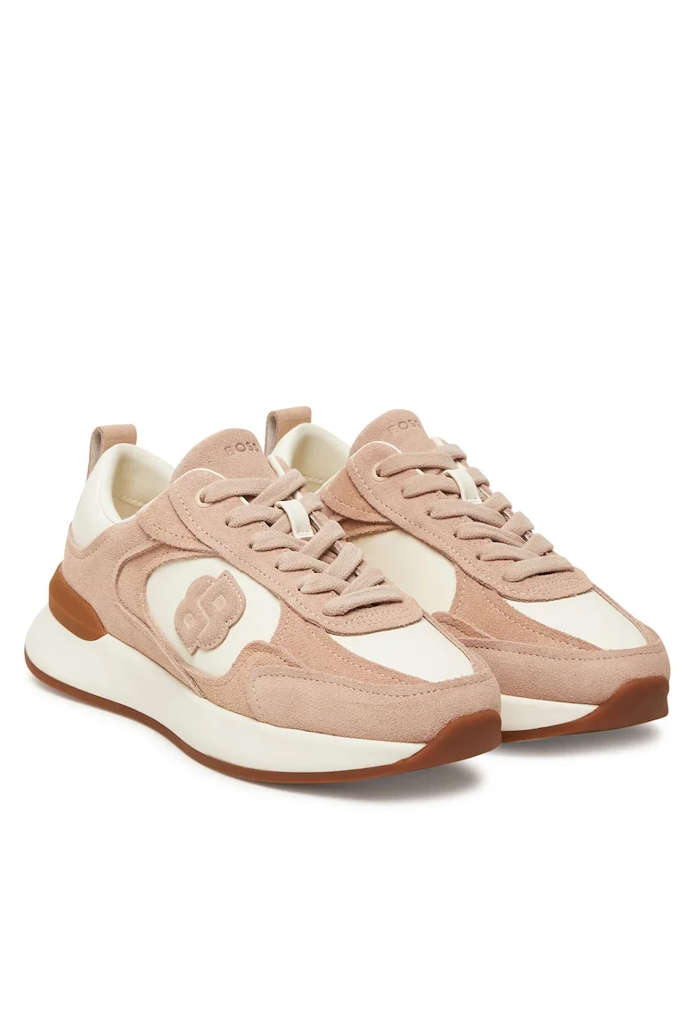 Pantofi sport dama,  Open Purple 556, piele naturala, bej