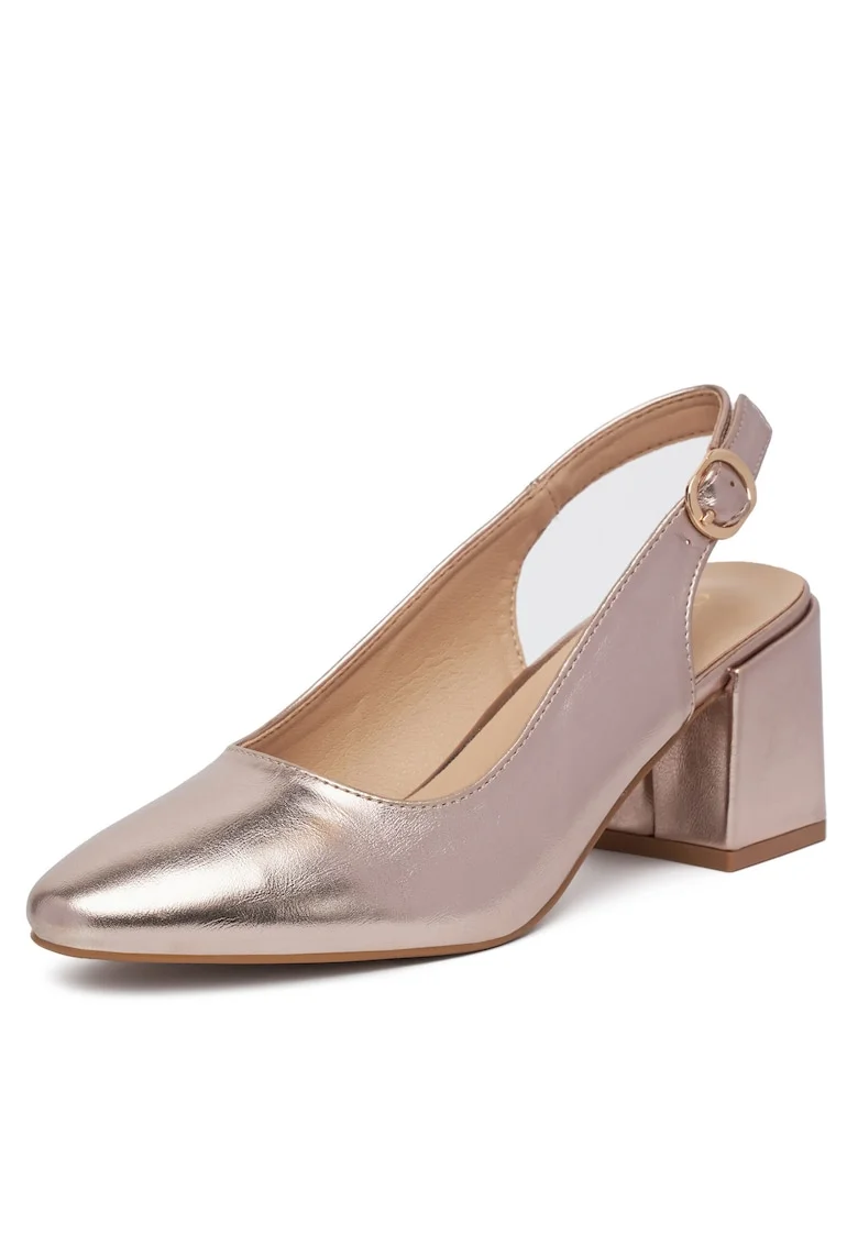 Sandale dama,  auriu, piele ecologica,