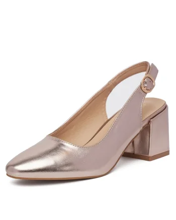 Sandale dama,  auriu, piele ecologica,