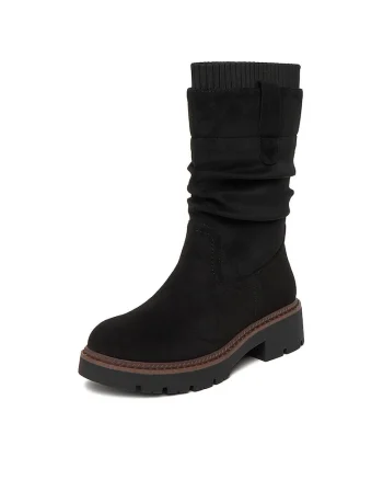 Botine dama CEO-WS6332-01,  Textil, Negru