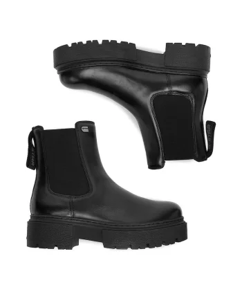 Botine dama CEO-WB-ADELA-10,  Piele naturala, Negru