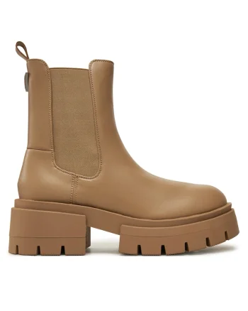 Ghete dama  model Charlotte, piele ecologica, bej,