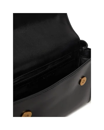 Geanta dama  neagra/aurie, din piele naturala, model 992
