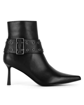 Botine dama ZAINA-2316-16,  Piele naturala, Negru
