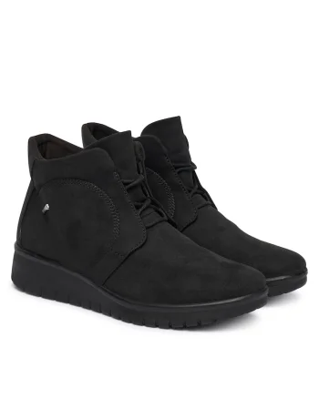 Botine dama MA191,  Textil, Negru,