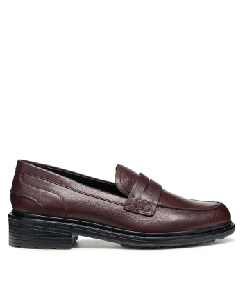 Mocasini dama  Wine D Walk Pleasure, piele naturala, culoare vin