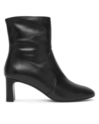 Botine dama SL542,  Piele naturala, Negru