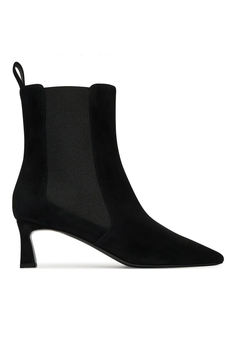 Botine dama  piele naturala, negru, SA21015M0NTA0000,
