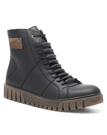 Ghete dama,  piele naturala, negru Y3421-00