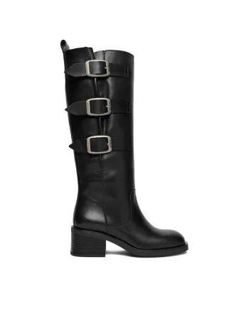 Cizme dama  piele naturala, negru, EO-GUNES-4772-25