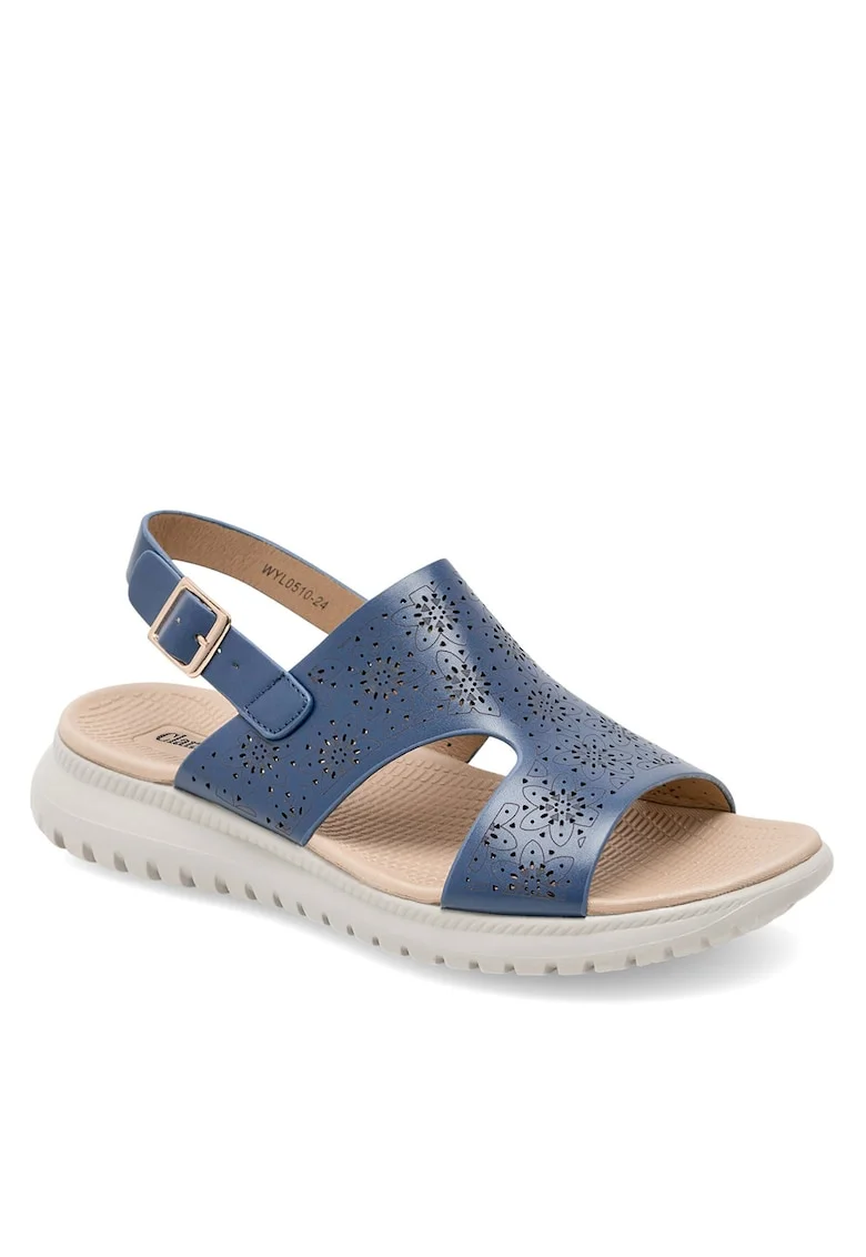Sandale dama,  bleumarin, plastic