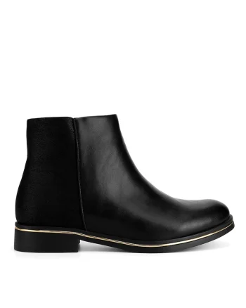 Botine dama  WS6517-01, piele ecologica, negru